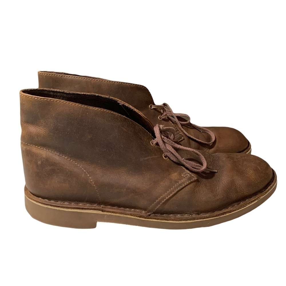 Clarks Men's Leather Chukka Boots Brown Ankle Shoes Size 12